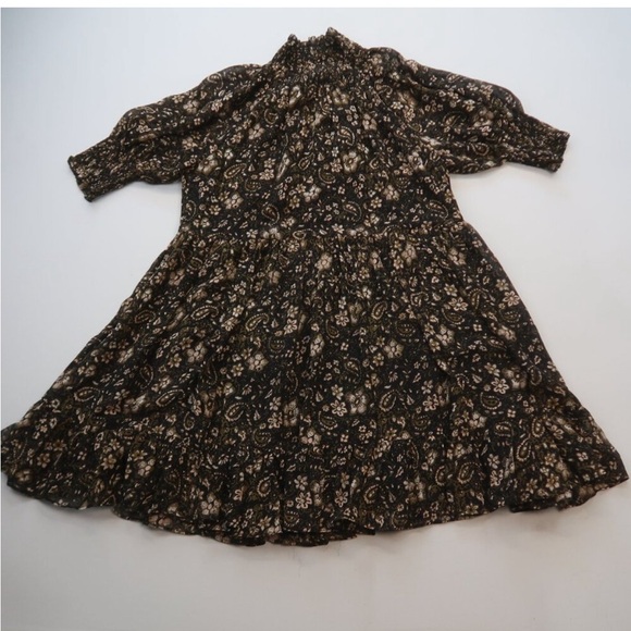 Ulla Johnson Josie Paisley Silk Dress in Forest Size 0 - Picture 4 of 8